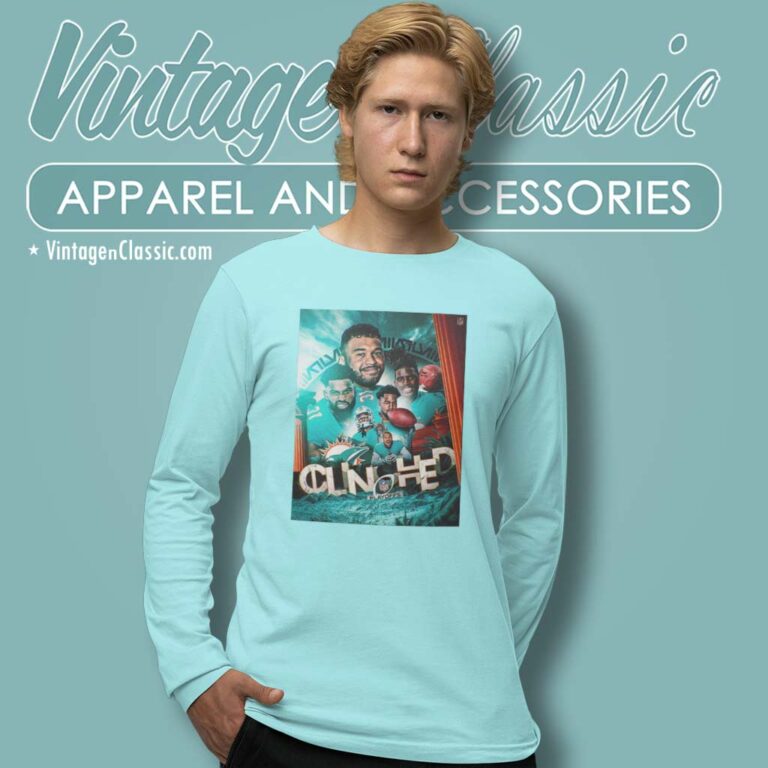 Miami Dolphins Back To The Playoffs Poster Long Sleeve Tee Miami Dolphins Back To The Playoffs Poster Long Sleeve Tee