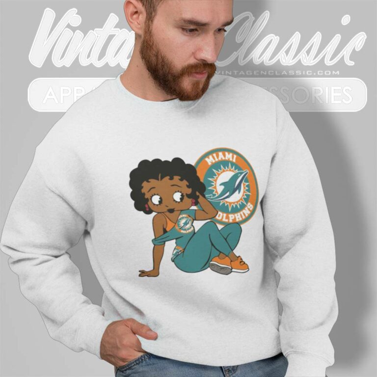 Miami Dolphins Betty Boop Sweatshirt Miami Dolphins Betty Boop Sweatshirt