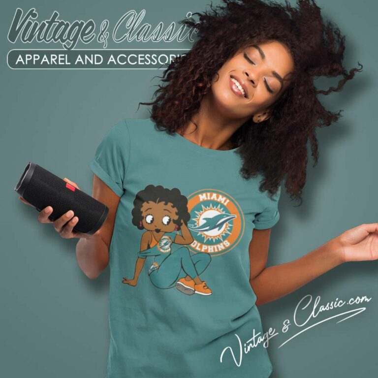 Miami Dolphins Betty Boop Women TShirt Miami Dolphins Betty Boop Women TShirt
