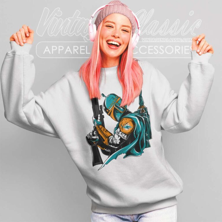 Miami Dolphins Boba Fett Star Wars Sweatshirt Miami Dolphins Boba Fett Star Wars Sweatshirt