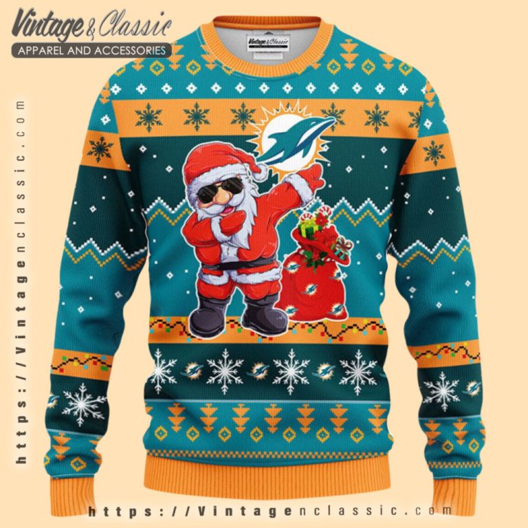 Miami Dolphins Dabbing Santa Ugly Christmas Sweater Ugly Christmas Sweater Miami Dolphins Dabbing Santa Ugly Christmas Sweater Ugly Christmas Sweater