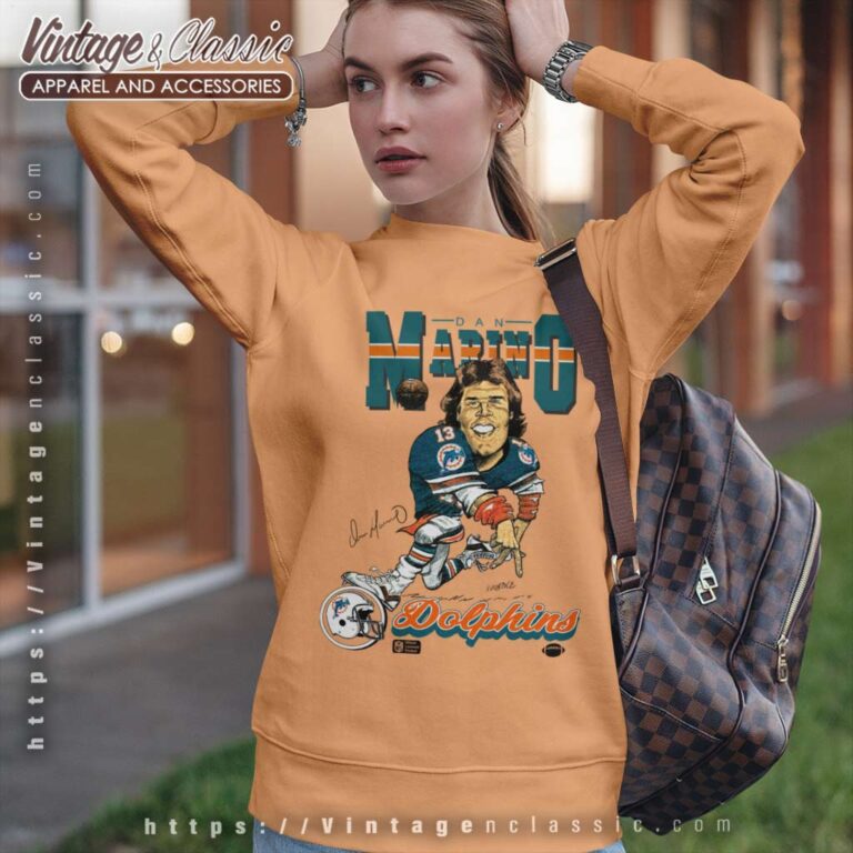 Miami Dolphins Dan Marino 13 Caricature Sweatshirt Miami Dolphins Dan Marino 13 Caricature Sweatshirt