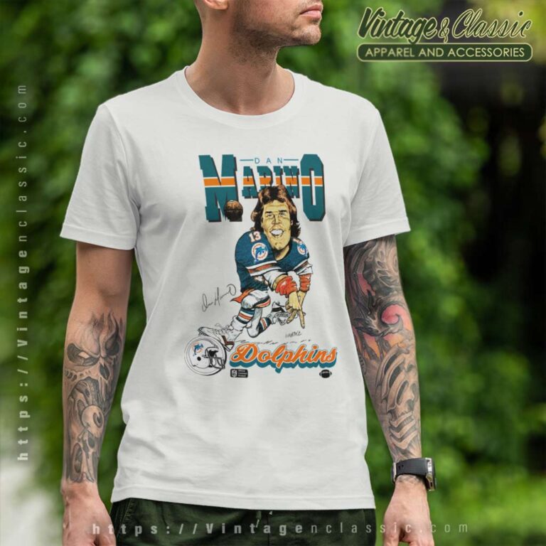 Miami Dolphins Dan Marino 13 Caricature T Shirt Miami Dolphins Dan Marino 13 Caricature T Shirt