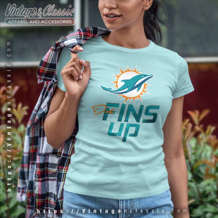 Miami Dolphins Fins Up Women TShirt Miami Dolphins Fins Up Women TShirt