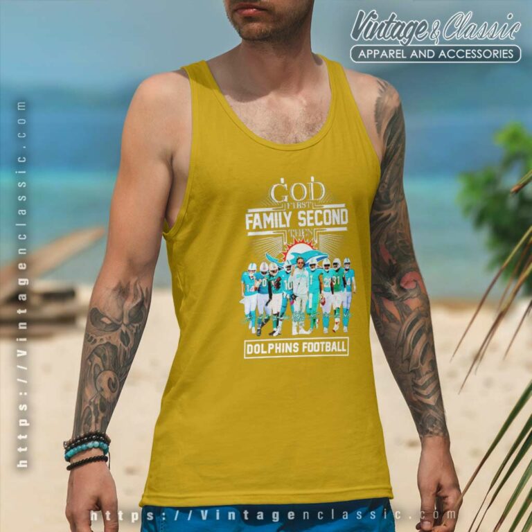 Miami Dolphins Football Team Players Signatures Shirt God First Family Second Then Tank Top Racerback Miami Dolphins Football Team Players Signatures Shirt God First Family Second Then Tank Top Racerback
