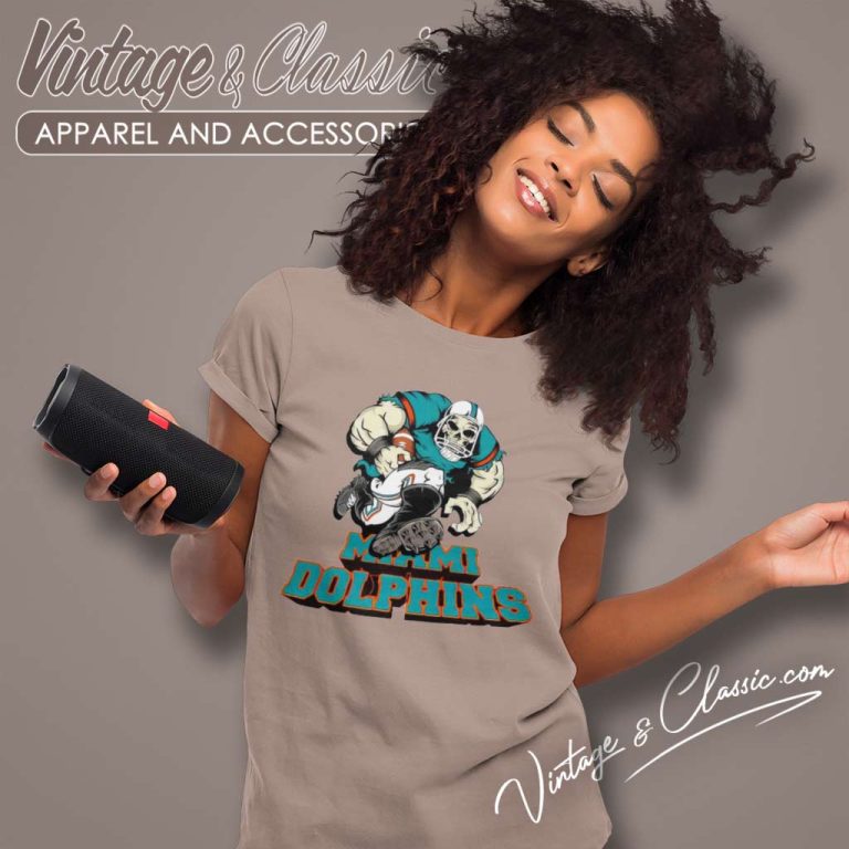 Miami Dolphins Football Troll Zombie Player Cartoon Women TShirt Miami Dolphins Football Troll Zombie Player Cartoon Women TShirt