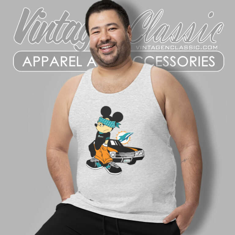 Miami Dolphins Gangster Mickey Tank Top Racerback Miami Dolphins Gangster Mickey Tank Top Racerback