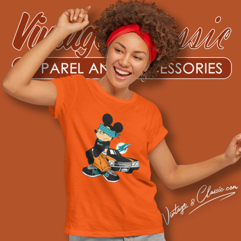 Miami Dolphins Gangster Mickey Women T Shirt Miami Dolphins Gangster Mickey Women T Shirt