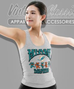 Miami Dolphins Grateful Dead Dancing Bears Tank Top Racerback