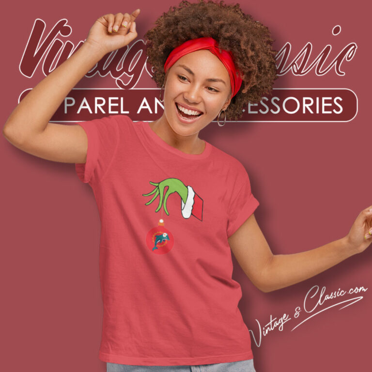 Miami Dolphins Grinch Hand Women T Shirt Miami Dolphins Grinch Hand Women T Shirt