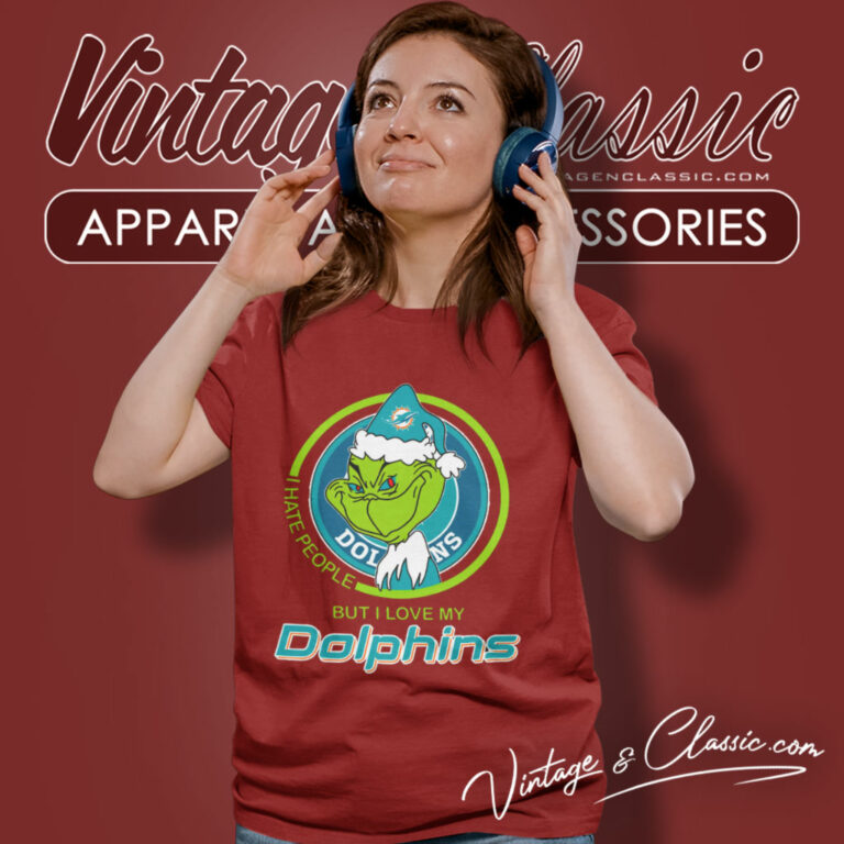 Miami Dolphins Grinch I Hate People Women T Shirt Miami Dolphins Grinch I Hate People Women T Shirt