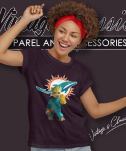 Miami Dolphins Groot Thanos Snap Women TShirt
