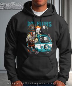 Miami Dolphins Horror Movies Characters Halloween Shirt Hoodie