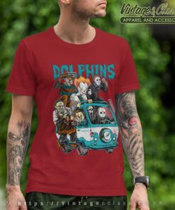 Miami Dolphins Horror Movies Characters Halloween Shirt T shirt