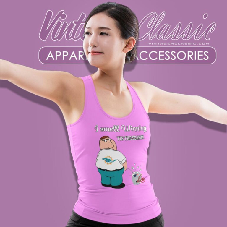 Miami Dolphins I Smell Winning Tank Top Racerback Miami Dolphins I Smell Winning Tank Top Racerback