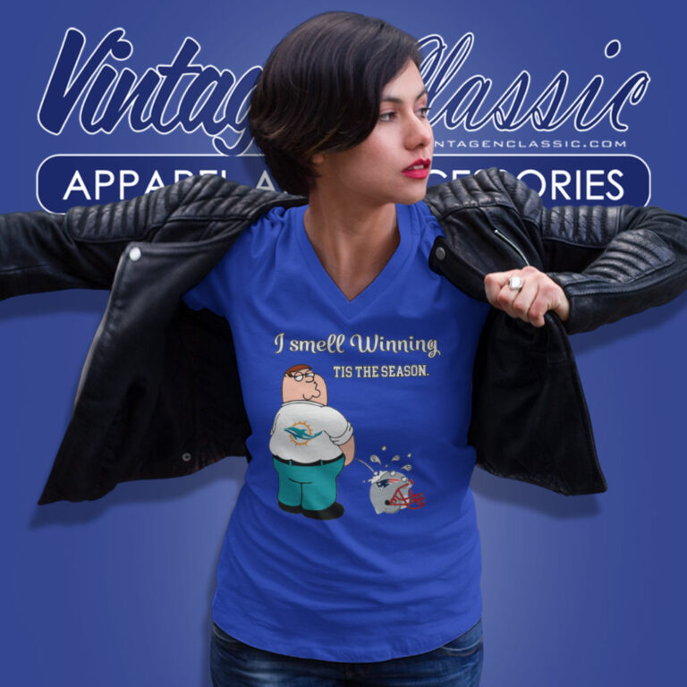 Miami Dolphins I Smell Winning V Neck TShirt Miami Dolphins I Smell Winning V Neck TShirt