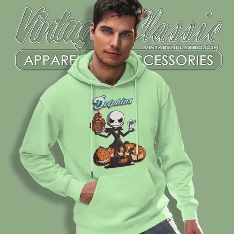 Miami Dolphins Jack Skellington Halloween Hoodie Miami Dolphins Jack Skellington Halloween Hoodie