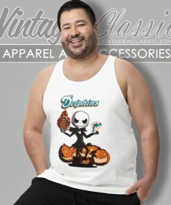 Miami Dolphins Jack Skellington Halloween Tank Top Racerback