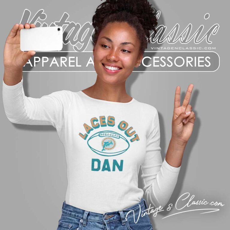 Miami Dolphins Laces Out Dan Nfl Long Sleeve Tee Miami Dolphins Laces Out Dan Nfl Long Sleeve Tee