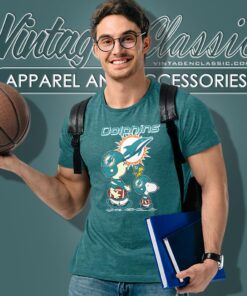 Miami Dolphins Lets Play Football Together Snoopy Shirt T shirt