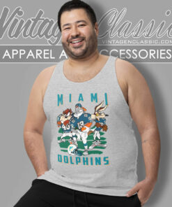 Miami Dolphins Looney Tunes 90s Tank Top Racerback