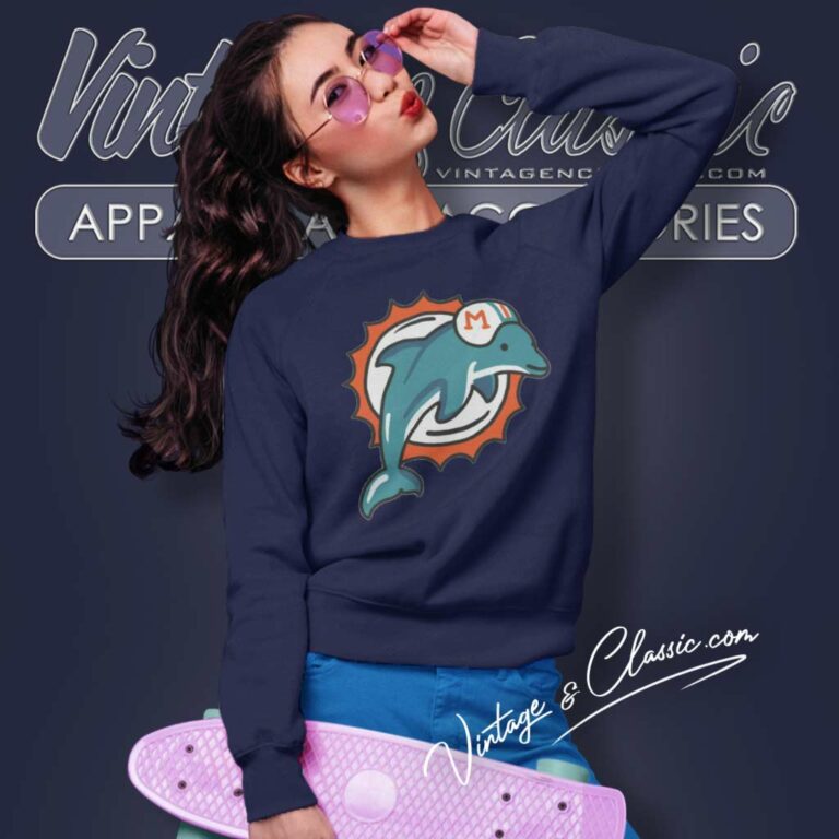 Miami Dolphins Mascot Sweatshirt Miami Dolphins Mascot Sweatshirt
