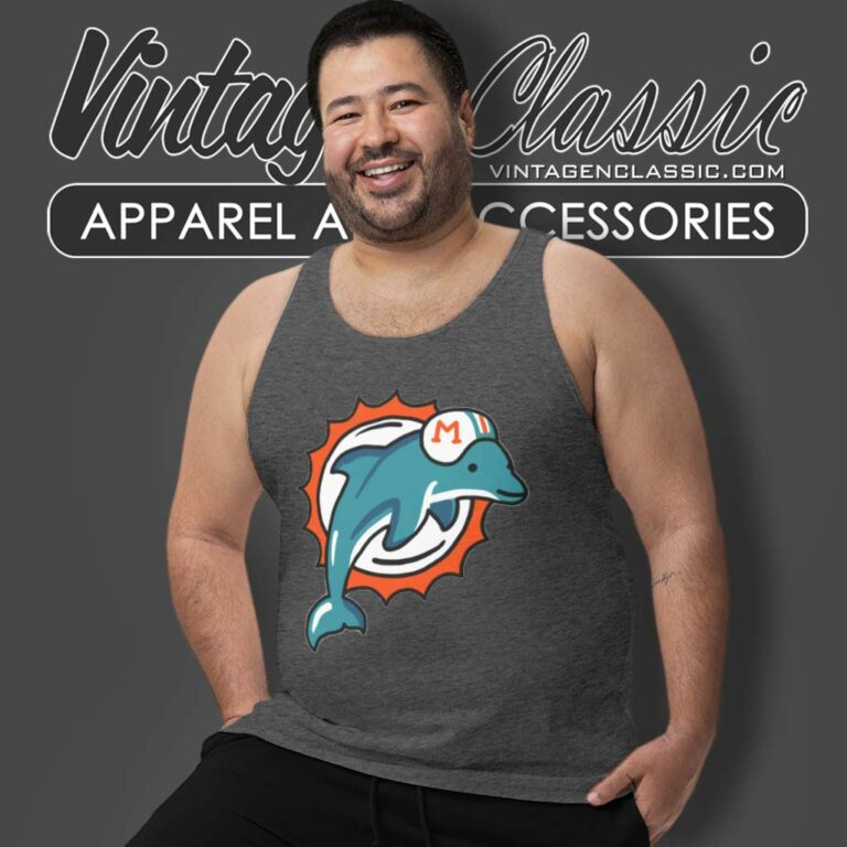 Miami Dolphins Mascot Tank Top Racerback Miami Dolphins Mascot Tank Top Racerback