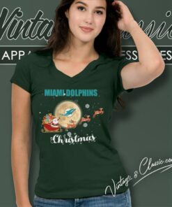 Miami Dolphins Merry Christmas Shirt 6 Miami Dolphins Merry Christmas V Neck TShirt