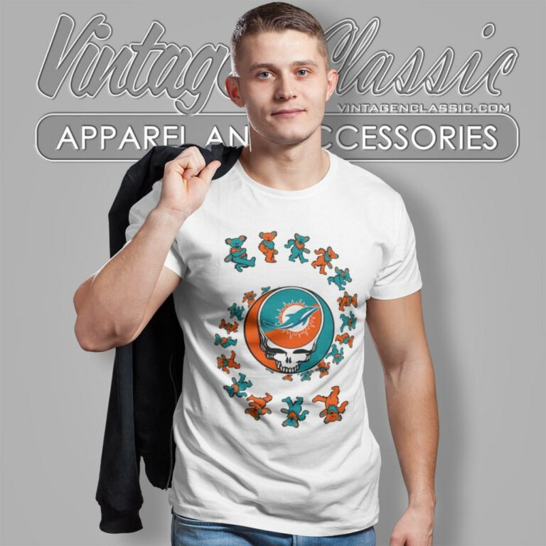 Miami Dolphins Nfl Grateful Dancing Bears T Shirt Miami Dolphins Nfl Grateful Dancing Bears T Shirt