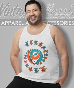 Miami Dolphins Nfl Grateful Dancing Bears Tank Top Racerback