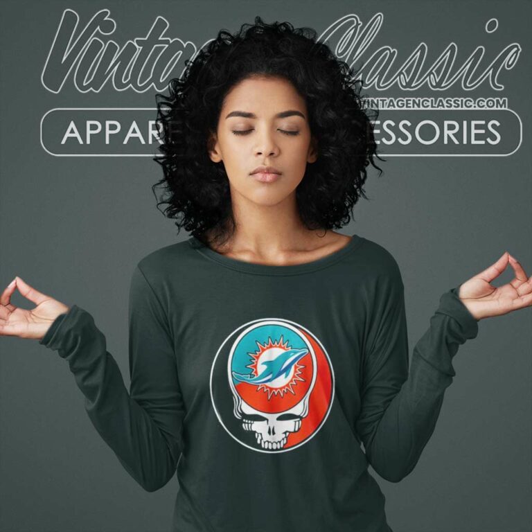 Miami Dolphins Nfl Special Grateful Dead 2023 Long Sleeve Tee Miami Dolphins Nfl Special Grateful Dead 2023 Long Sleeve Tee