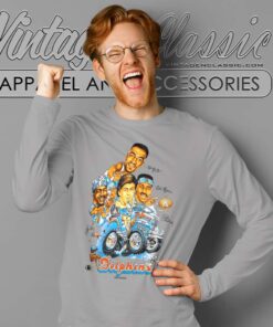 Miami Dolphins Player Caricature Long Sleeve Tee