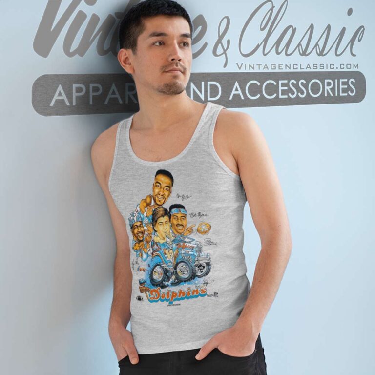 Miami Dolphins Player Caricature Tank Top Racerback Miami Dolphins Player Caricature Tank Top Racerback