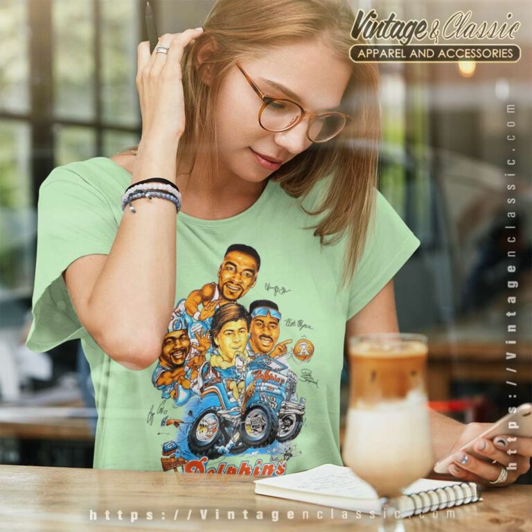 Miami Dolphins Player Caricature Women TShirt Miami Dolphins Player Caricature Women TShirt