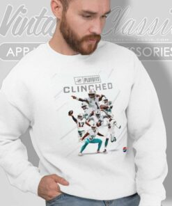 Miami Dolphins Playoffs Clinched Nfl Dolphins Team Player Pepsi Logo Sweatshirt