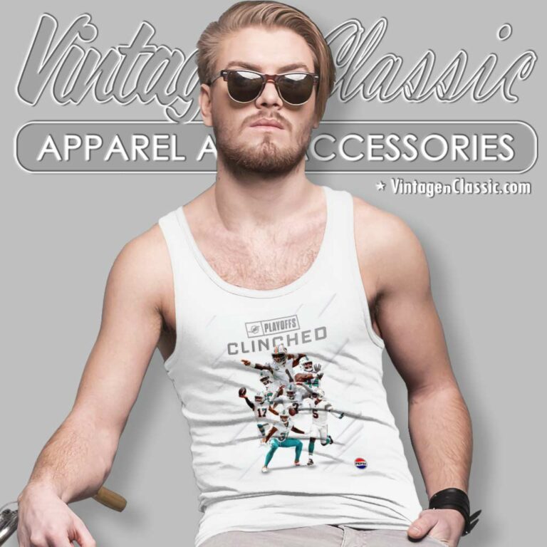 Miami Dolphins Playoffs Clinched Nfl Dolphins Team Player Pepsi Logo Tank Top Racerback Miami Dolphins Playoffs Clinched Nfl Dolphins Team Player Pepsi Logo Tank Top Racerback