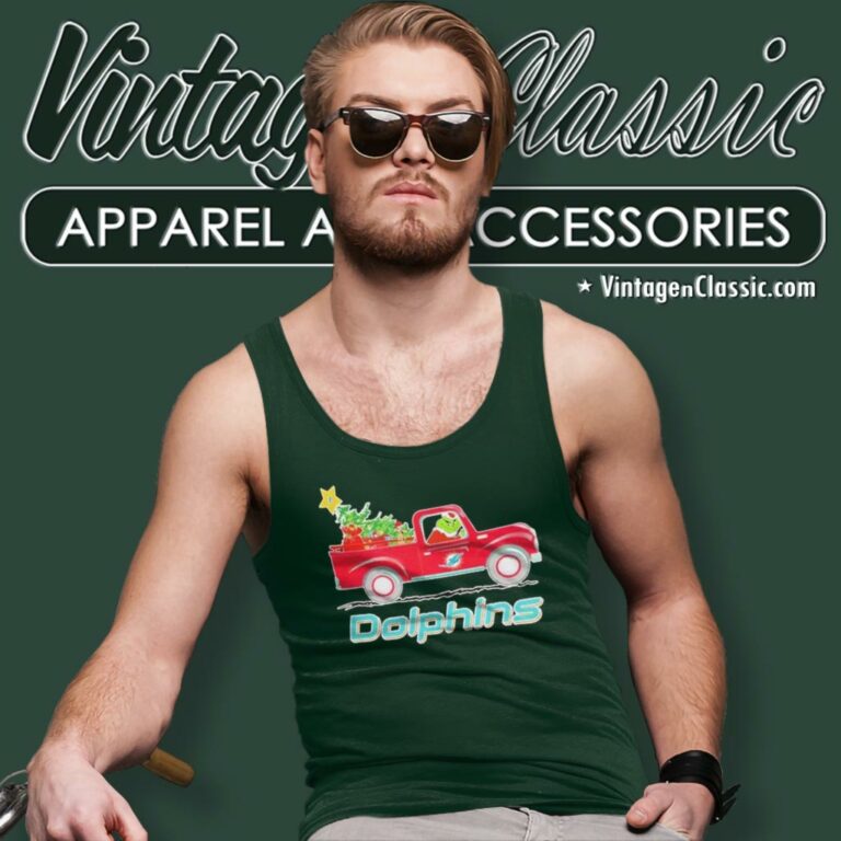 Miami Dolphins Santa Grinch Driving Truck Christmas Tank Top Racerback Miami Dolphins Santa Grinch Driving Truck Christmas Tank Top Racerback