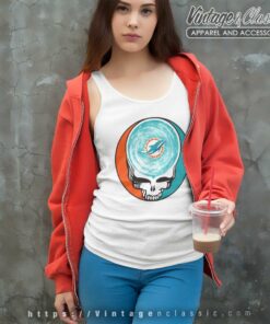 Miami Dolphins Shirt Nfl Grateful Dead Logo Tank Top Racerback