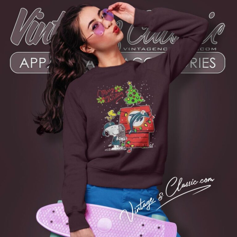 Miami Dolphins Shirt Snoopy Merry Christmas Sweatshirt Miami Dolphins Shirt Snoopy Merry Christmas Sweatshirt