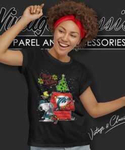 Miami Dolphins Shirt Snoopy Merry Christmas 6 Miami Dolphins Shirt Snoopy Merry Christmas Women T Shirt
