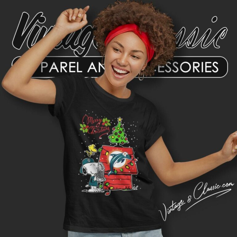 Miami Dolphins Shirt Snoopy Merry Christmas Women T Shirt Miami Dolphins Shirt Snoopy Merry Christmas Women T Shirt