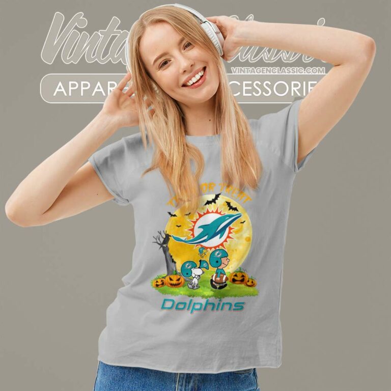 Miami Dolphins Shirt Snoopy Trick Or Treat Halloween Women TShirt Miami Dolphins Shirt Snoopy Trick Or Treat Halloween Women TShirt