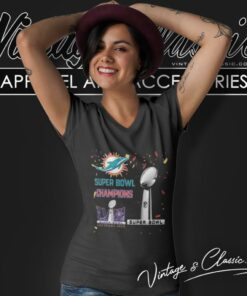 Miami Dolphins Shirt Super Bowl Lviii 2024 Las Vegas Champions 6 Miami Dolphins Shirt Super Bowl Lviii 2024 Las Vegas Champions V Neck TShirt