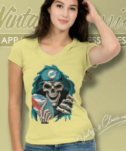 Miami Dolphins Skullbong V Neck TShirt