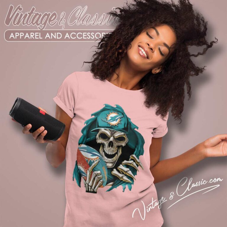 Miami Dolphins Skullbong Women TShirt Miami Dolphins Skullbong Women TShirt