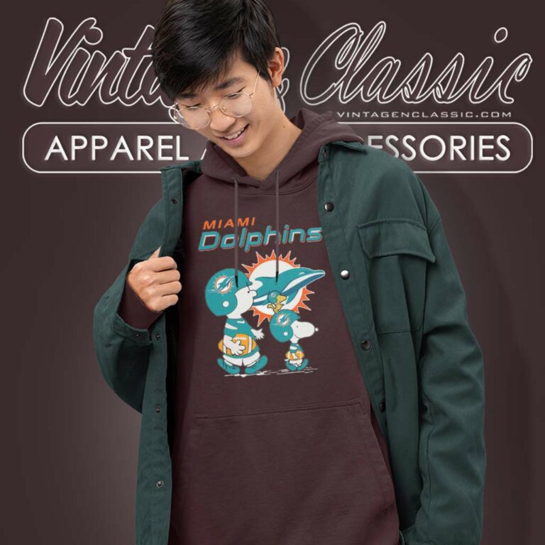 Miami Dolphins Snoopy Charlie Brown And Woodstock Hoodie Miami Dolphins Snoopy Charlie Brown And Woodstock Hoodie