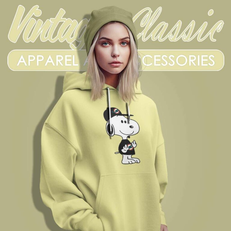 Miami Dolphins Snoopy Double Middle Fingers Hoodie Miami Dolphins Snoopy Double Middle Fingers Hoodie