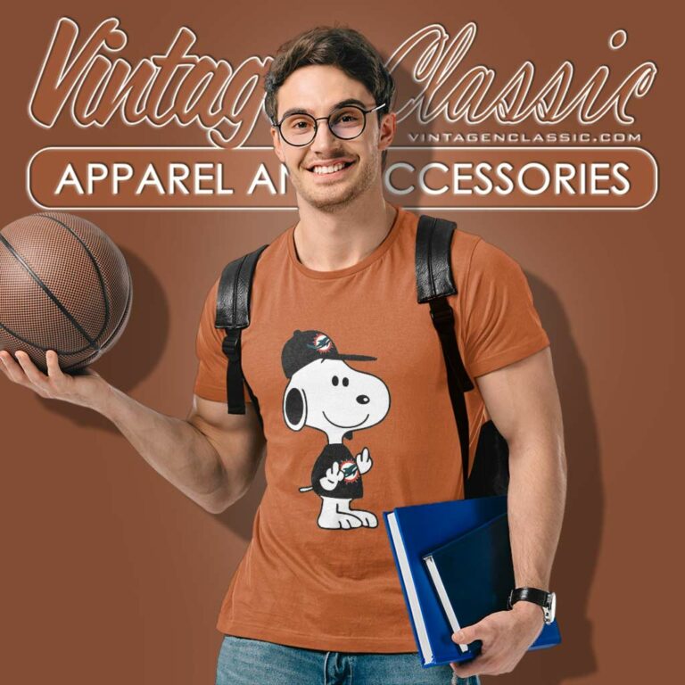 Miami Dolphins Snoopy Double Middle Fingers T Shirt Miami Dolphins Snoopy Double Middle Fingers T Shirt