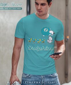 Miami Dolphins Snoopy Woodstock Team Walking T shirt