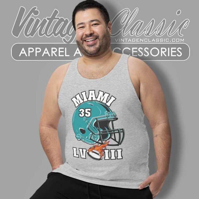Miami Dolphins Super Bowl Lviii Helmet Tank Top Racerback Miami Dolphins Super Bowl Lviii Helmet Tank Top Racerback